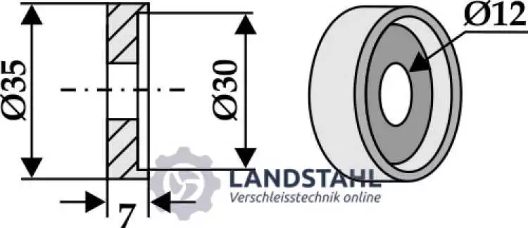 Buchse für Strohhäcksler-Messer